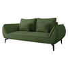 SOFA Cavo 2 - Schwarz/Grün, Holz/Textil (208/86/118cm) - MIRJAN24
