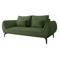 SOFA Cavo 2 - Schwarz/Grün, Holz/Textil (208/86/118cm) - MIRJAN24