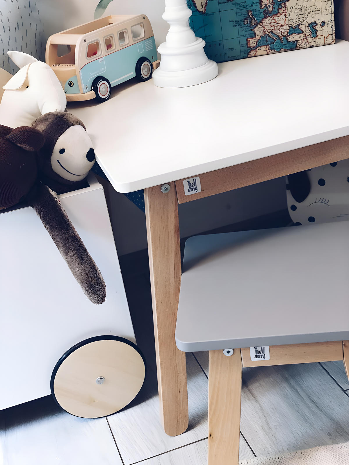 KINDERSTUHL Woody - Grau, Holzwerkstoff (30/31/30cm) - RAUMHIRSCH FURNITURE