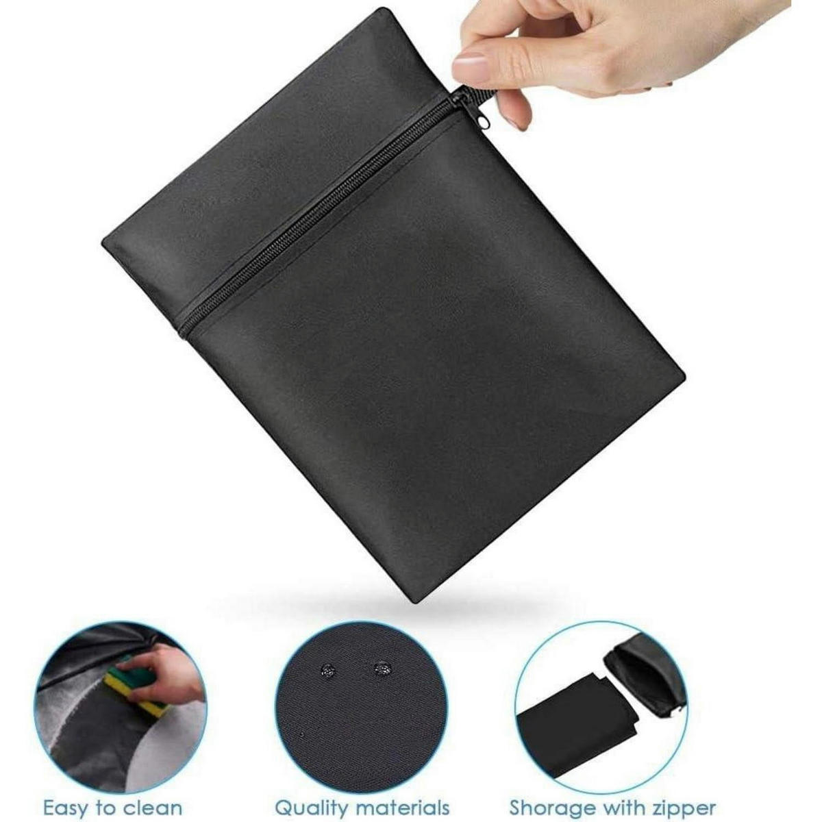 GRILL Abdeckhaube 145x61x117cm wasserdicht und UV-beständig - Schwarz, Textil (61/117/145cm)