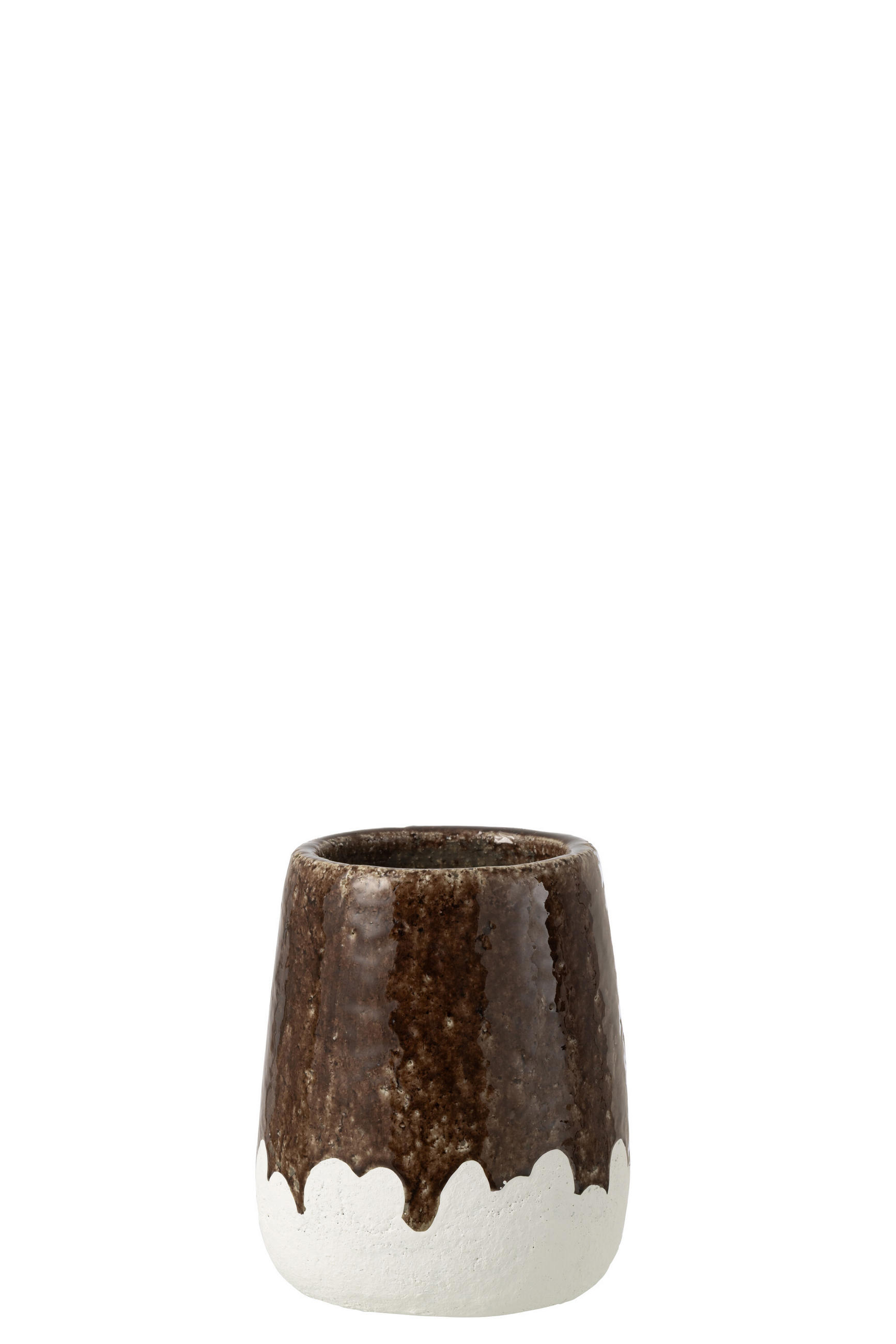 BLUMENTOPF 2 TEILE Weiß - Weiß, Keramik (19.5/23.5cm) - J-Line