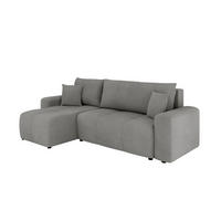 ECKSOFA Nolani mit Schlaffunktion & Bettkasten – Modern & Bequem - Grau, Kunststoff (248/145cm) - Panda Möbel