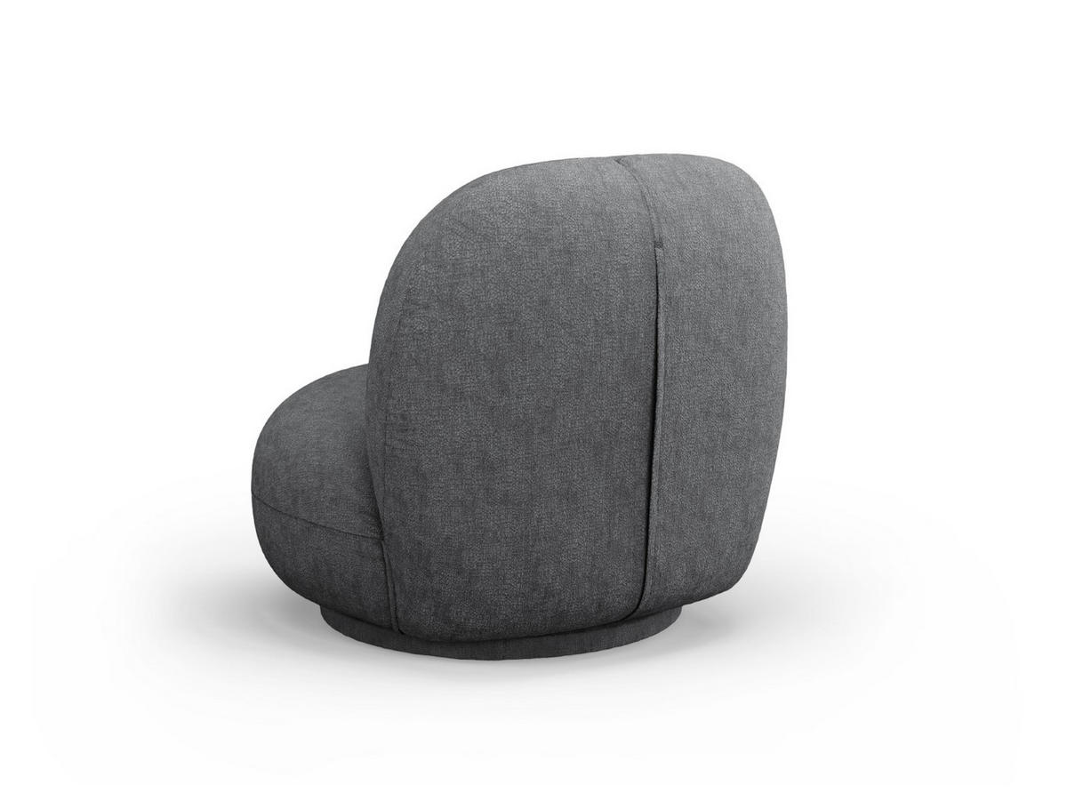 DREHSESSEL Chuck aus Chenille-Stoff hellgrau - Hellgrau, Textil (77/80/78cm) - Micadoni