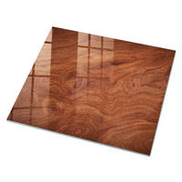 GLASPLATTE 80x60 cm – Holzstruktur - Braun, Glas (0.4/80/60cm) - ArtPrintCave