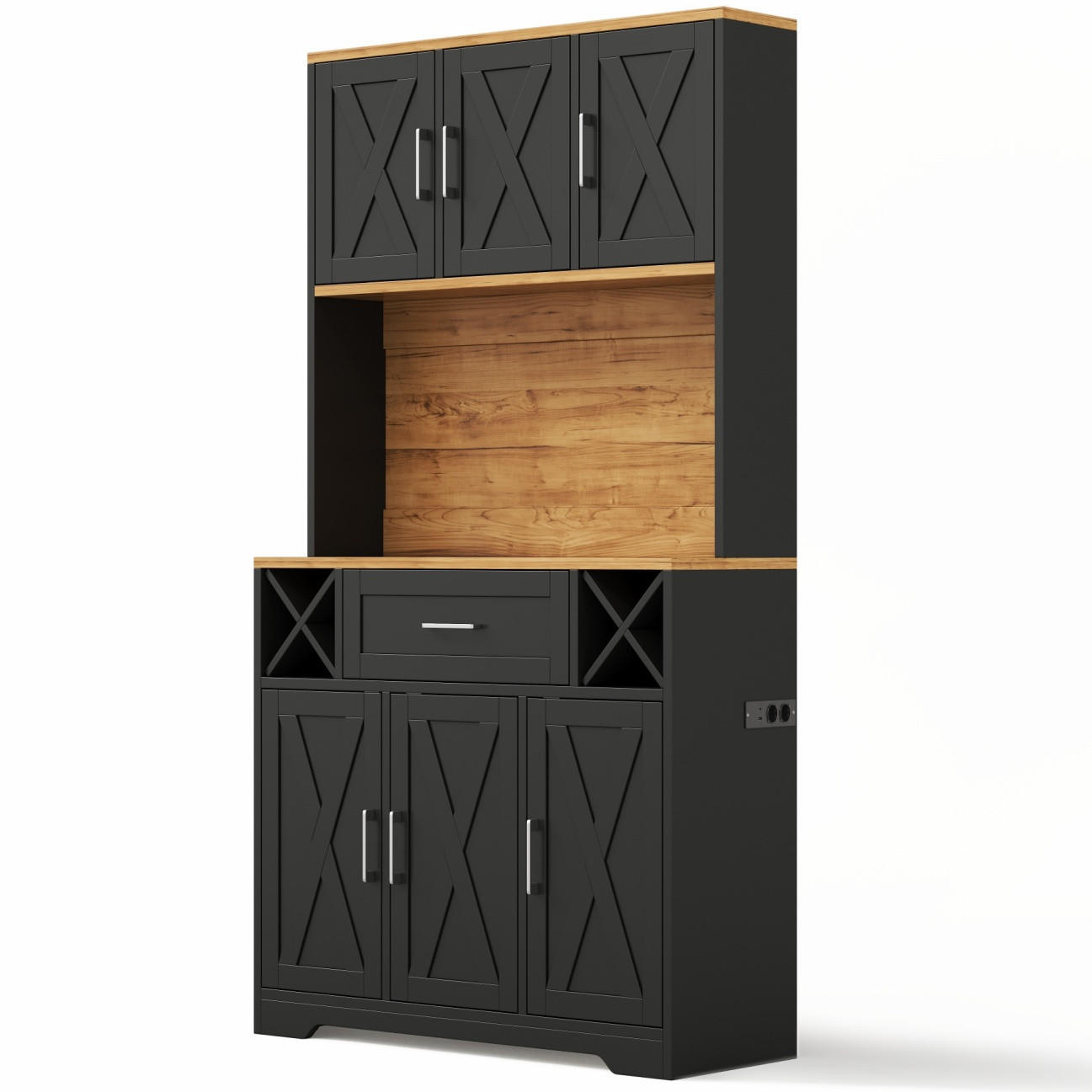 ComfortXL Buffet Schwarz 105x180x40 cm