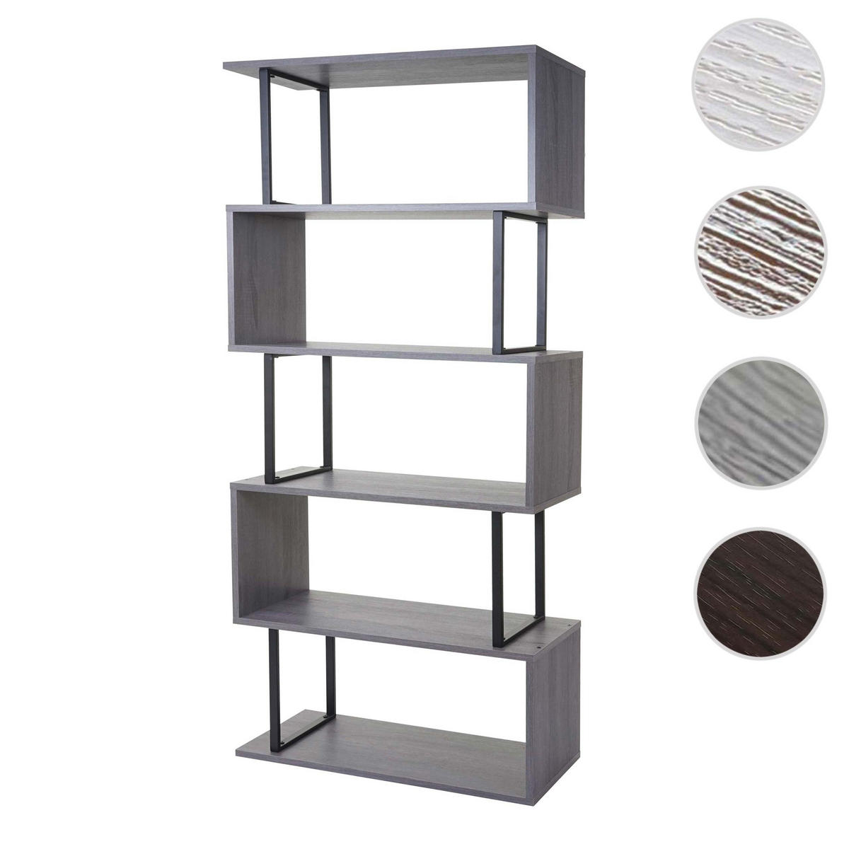 BÜCHERREGAL Grau - Grau, Holzwerkstoff (80/183/30cm) - MCW