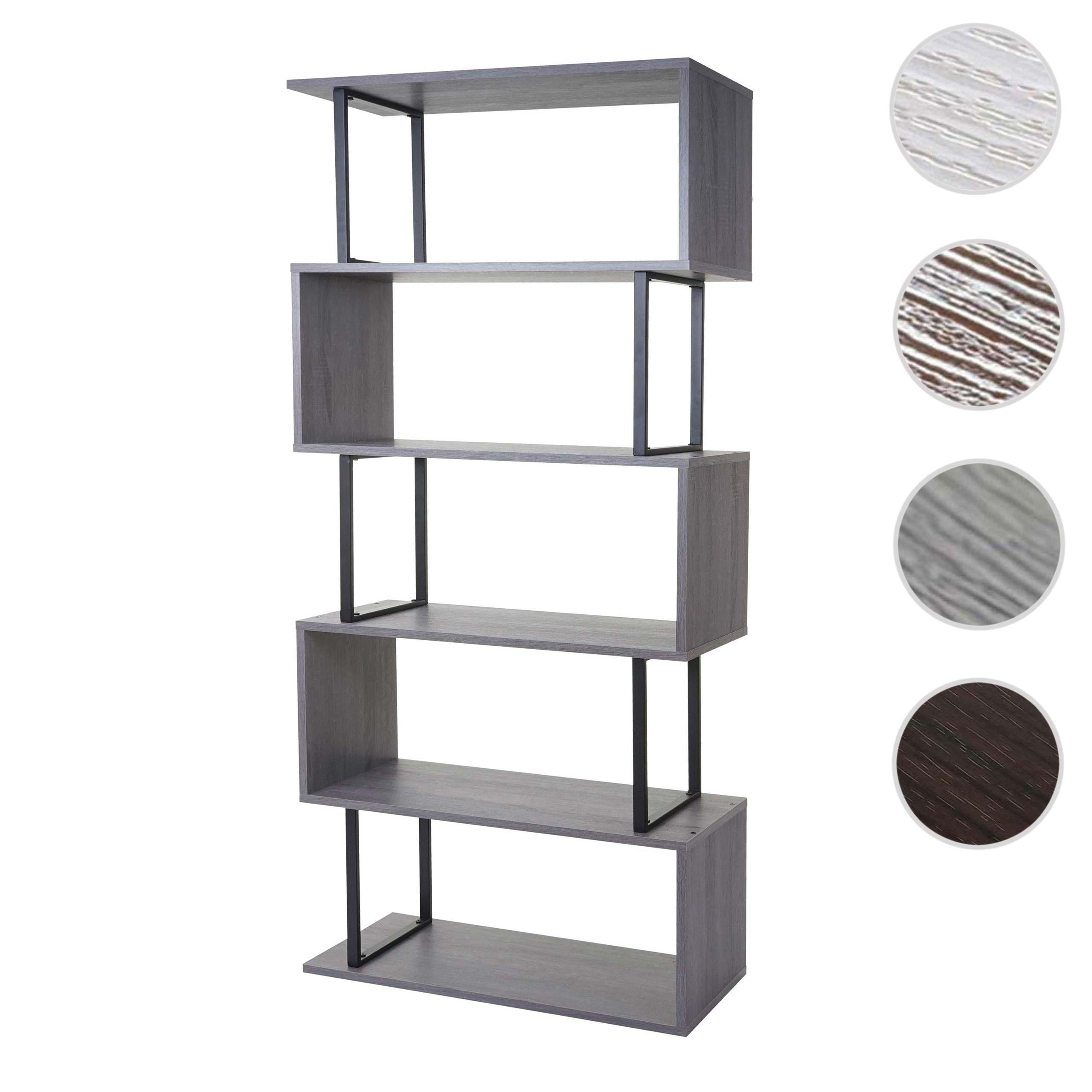 Thumbnail - MCW Bücherregal, Grau, Holzwerkstoff, 80x183x30 cm, Wohnzimmer, ,