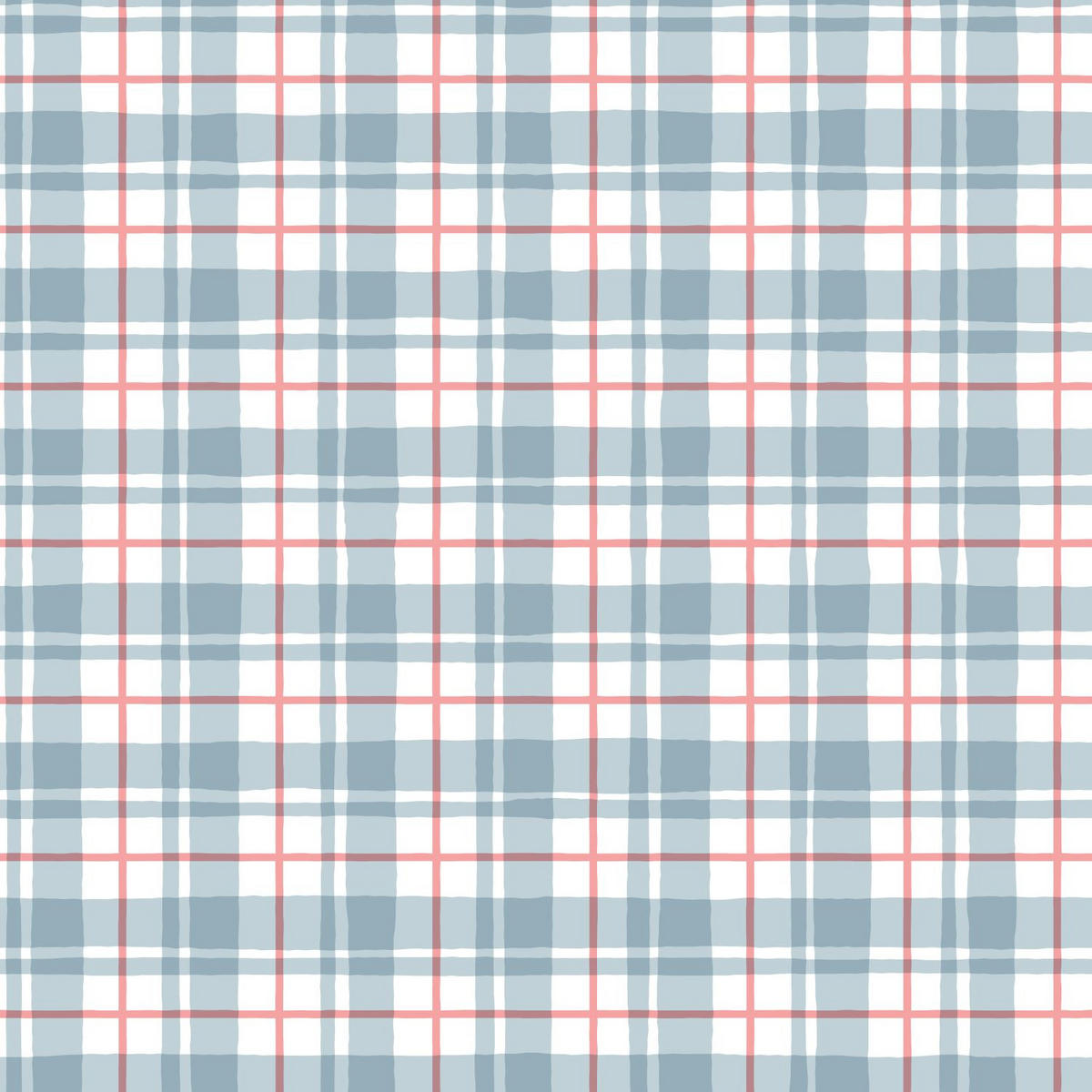 TAPETE Karomuster 50 x 900 cm - Blau, Papier (50/900cm) - ESTAhome