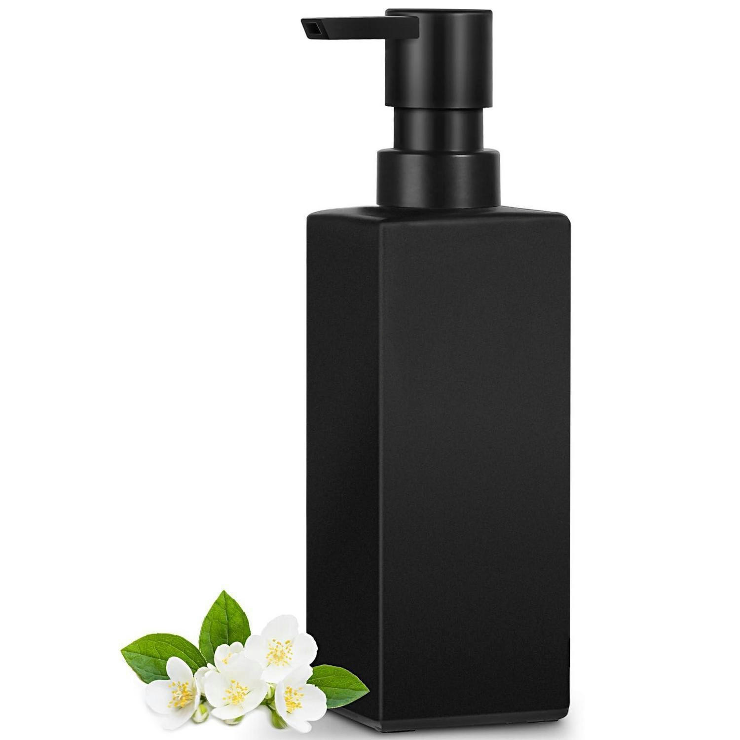 SEIFENSPENDER Glas matt schwarz 350ml - Schwarz, Glas (18.5/5.7/5.7cm)