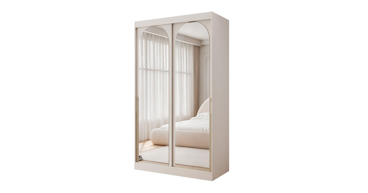 Idohome SCHWEBETÜRENSCHRANK CLARITY 2-türig 120/65/215 cm Kaschmir ...