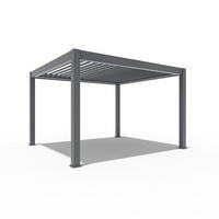 PERGOLA Prestige Pavillon Terrassenüberdachung Alu LED 3,6 x 4 M - Anthrazit, Metall (360/255/400cm) - WEIDE
