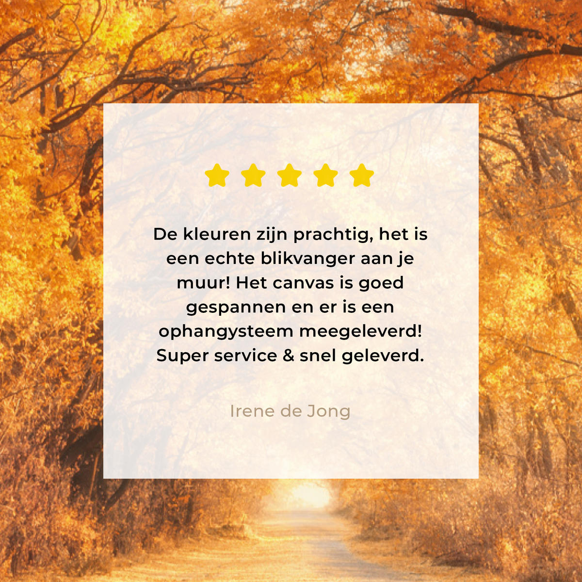 LEINWANDBILD Wald - Herbst - Bäume - Waldweg - Natur Deko XXL 80x120 cm - Bernsteinfarben, Textil (80/120cm) - MuchoWow