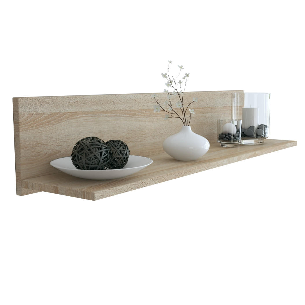 WANDREGAL Skadu Eiche sägerau - Eiche San Remo, Holzwerkstoff (97.5/18.5/18.5cm) - Vladon