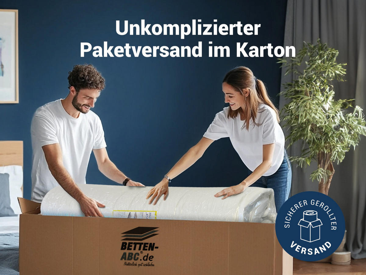 MATRATZE KSP-500 – Das Original – 7-Zonen-Kaltschaummatratze mit waschbarem Klimafaserbezug - Weiß, Textil (90/190cm) - Betten-ABC