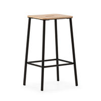 BARHOCKER Abba Schwarz 30/42/65 cm 2er-Set - Schwarz, Holz (42/65/30cm) - Drawer