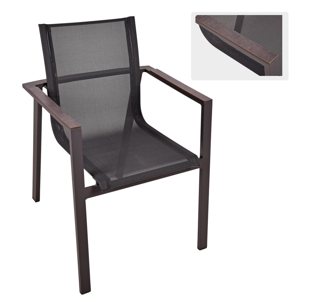 GARTENSTUHL 2er Set Ilja Stapelstuhl - Schwarz, Kunststoff (56/85/60cm) - DELUKE