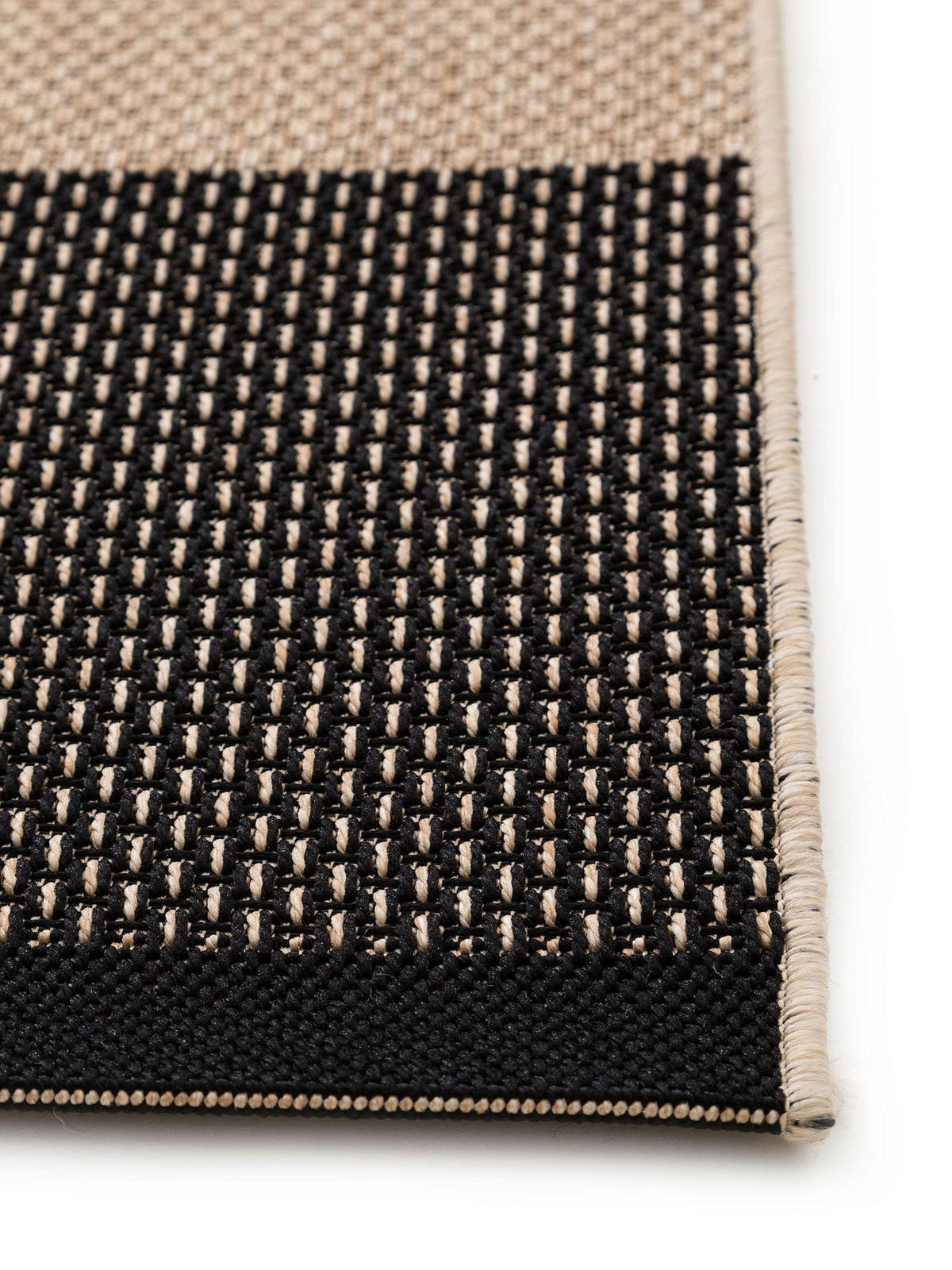 TEPPICH In- & Outdoo - Beige/Schwarz, Kunststoff (80/1cm) - KUNSTLOFT