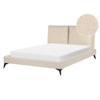 POLSTERBETT 140/200cm Helles Beige Melle - Beige, Textil (140/200cm) - Beliani