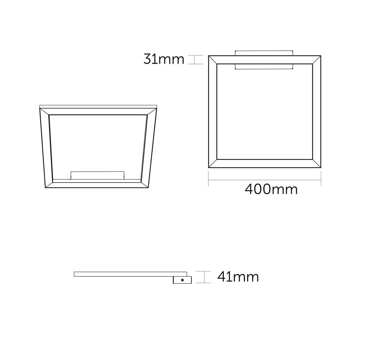 LED-DECKENLEUCHTE - Dunkelbraun, Metall (40/40/100cm) - Lumicom