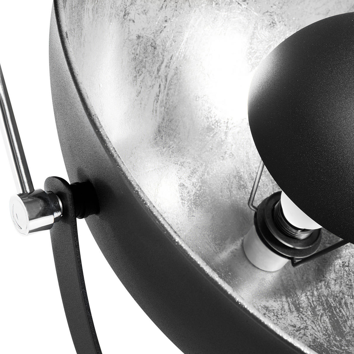 STEHLAMPE Thames 60/60/170 cm - Schwarz, Metall (68/53/165cm) - Beliani