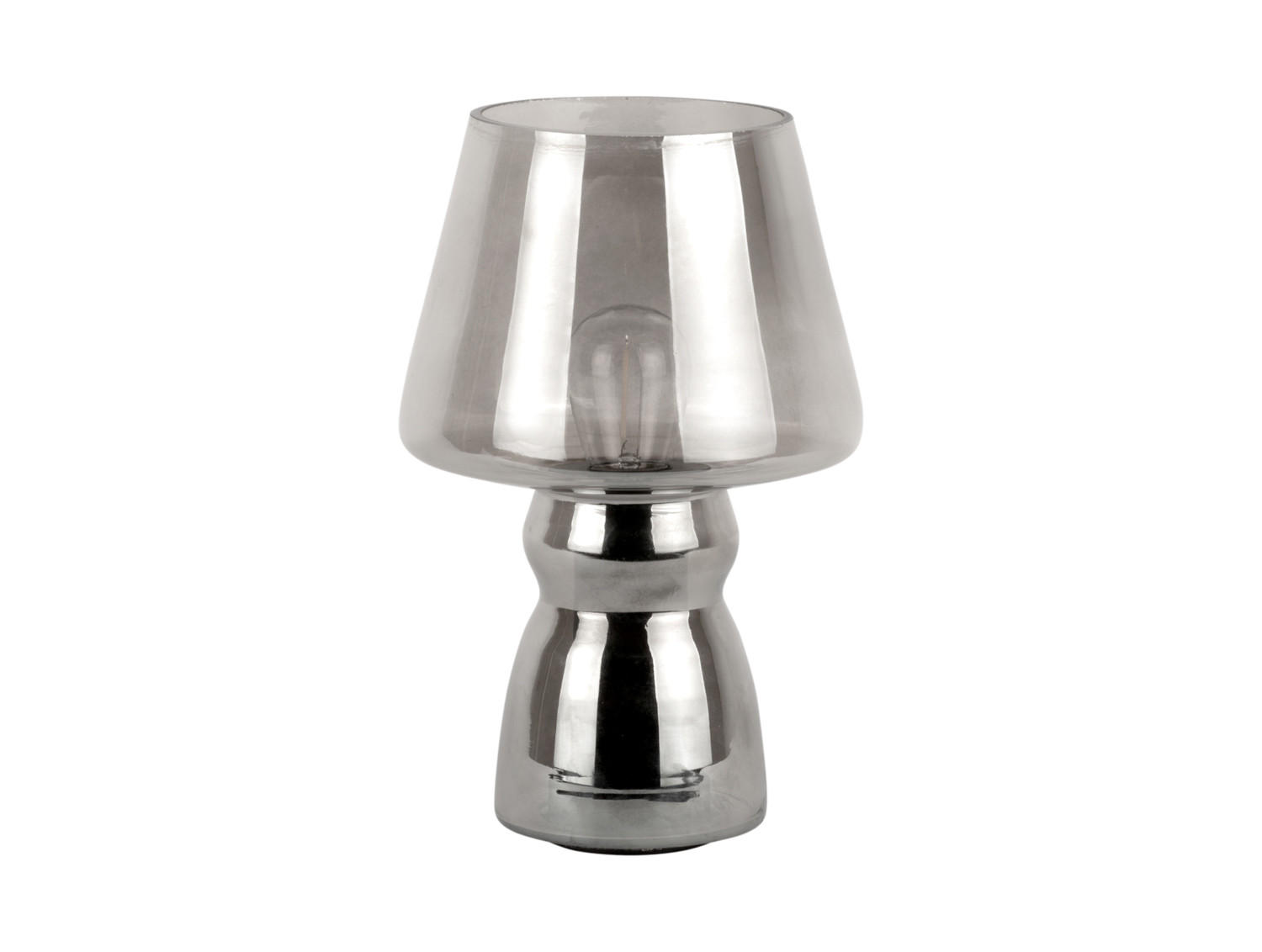 TISCHLAMPE Classic LED Chroom 16/16/25 cm - Silberfarben, Glas (16/16/25cm) - Leitmotiv