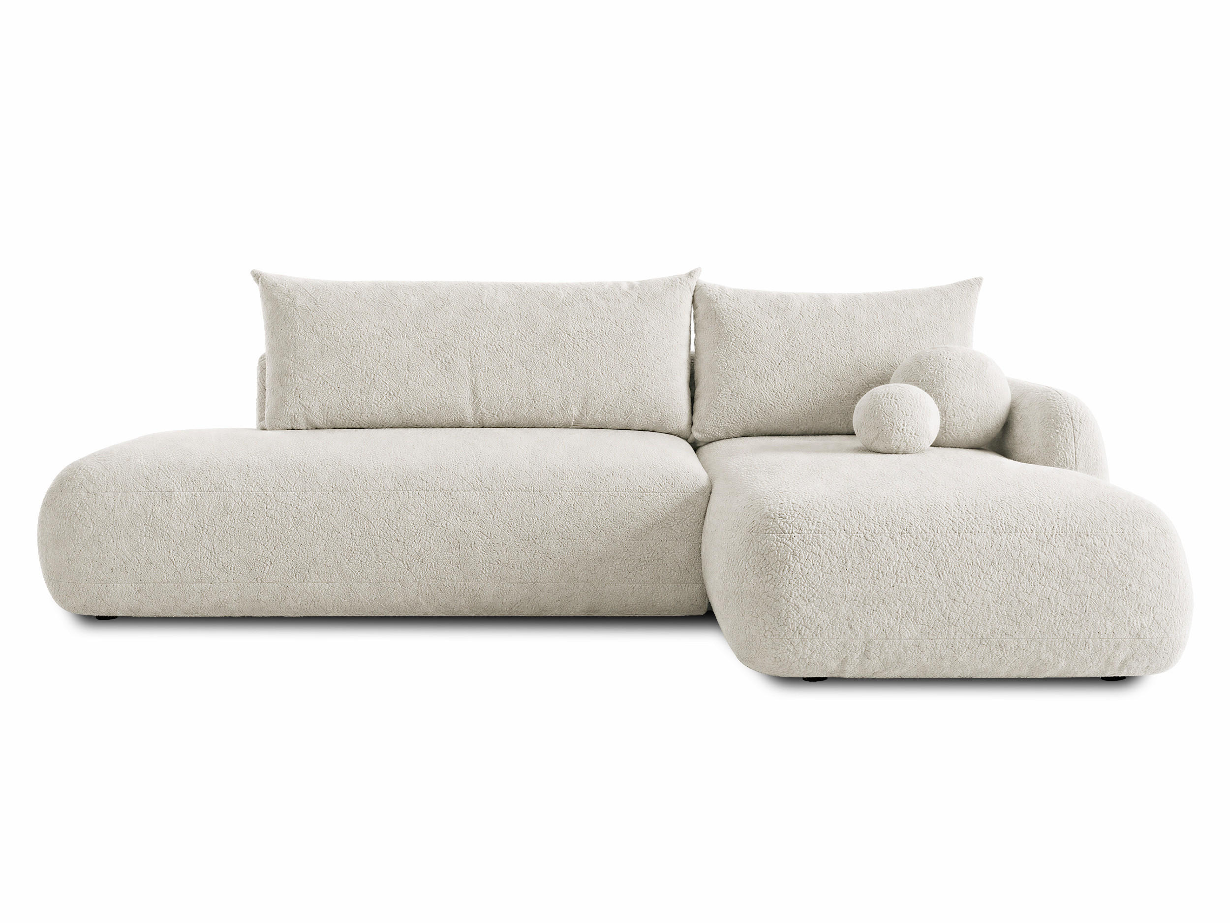 ECKSOFA Neto, Seite: Rechts - Schwarz/Weiß, Holz/Kunststoff (187/300cm) - Sofnet