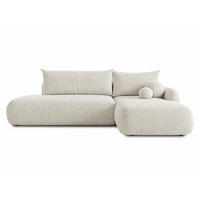 ECKSOFA Neto, Seite: Rechts - Schwarz/Weiß, Holz/Kunststoff (187/300cm) - Sofnet