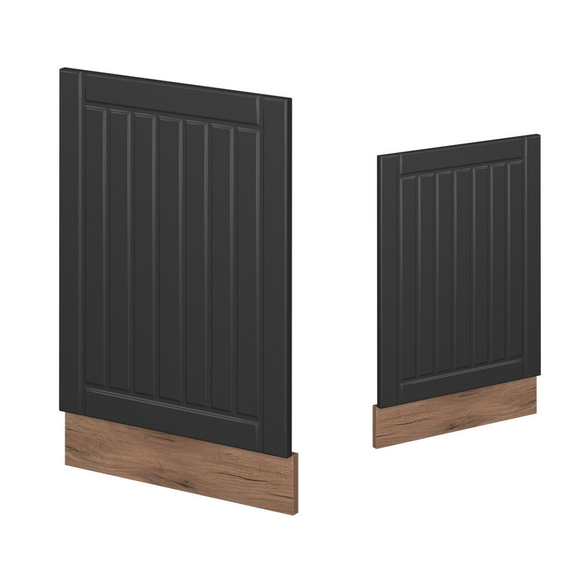 FRONTBLENDE Fame-Line Dunkelgrau 45 cm ohne Arbeitsplatte - Honigeiche/Dunkelgrau, Holzwerkstoff (45/67.4/1.6cm) - Vicco