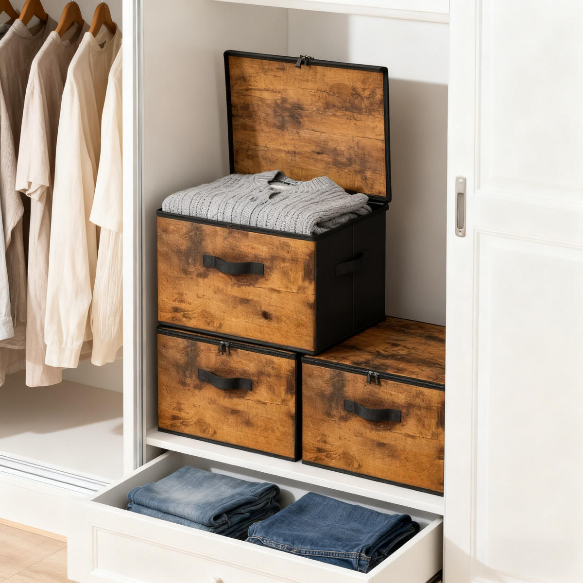 3XÚLOŽ. taška - hnědá, textil - Relaxdays