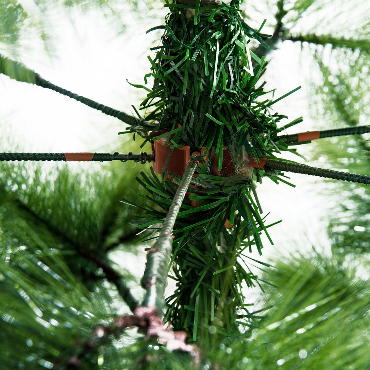 KÜNSTLICHER Weihnachtsbaum 2,1 m Christbaum Tannenbaum 505 Äste PET Grün - Grün, Kunststoff (210cm) - HOMCOM