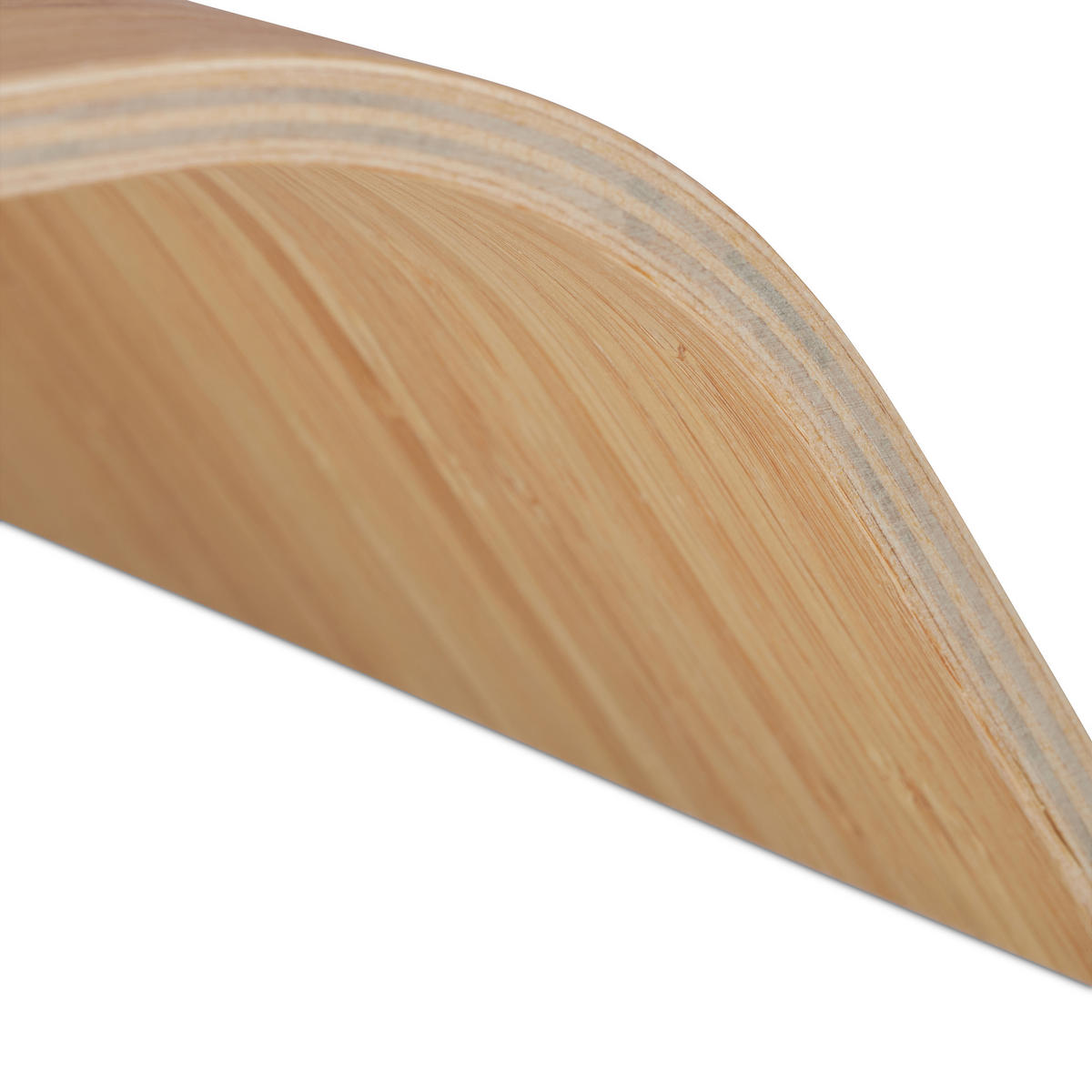 MONITORSTÄNDER Natur Bambus gebogen 10x52,5x24 cm - Hellbraun, Holz (24/52.5/10cm) - Relaxdays