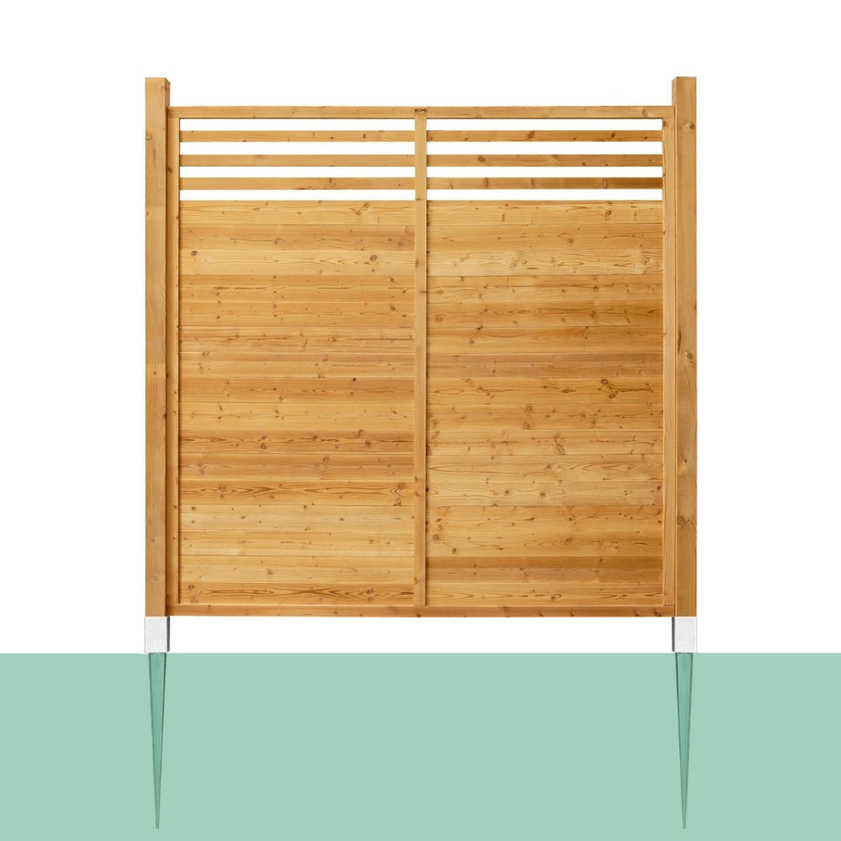 HOLZZAUN SOMA - 1x Pfosten - Braun, Holz (180/200cm) - Home Deluxe