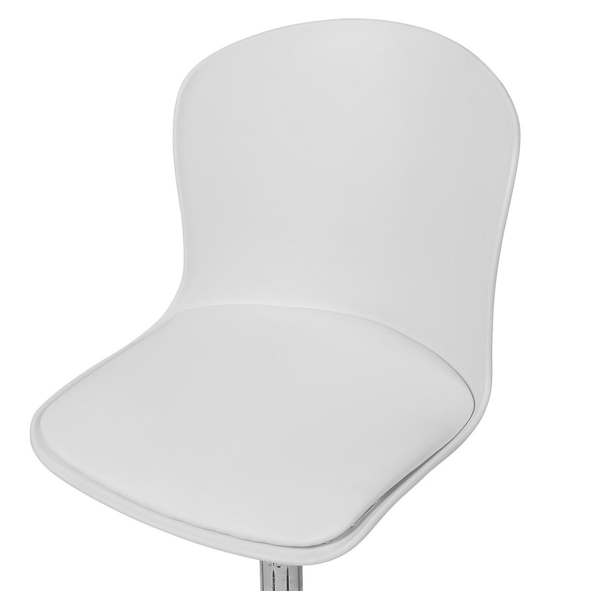 BÜRODREHSTUHL Kunststoff Weiß Vamo - Weiß, Kunststoff/Textil (60/75/60cm) - Beliani