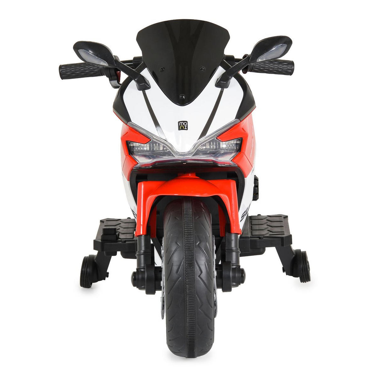 ELEKTROMOTORRAD Surfer rot Stützräder Fußstütze Bluetooth MP3-Ausgang - Rot, Kunststoff (115/57/70cm) - Moni