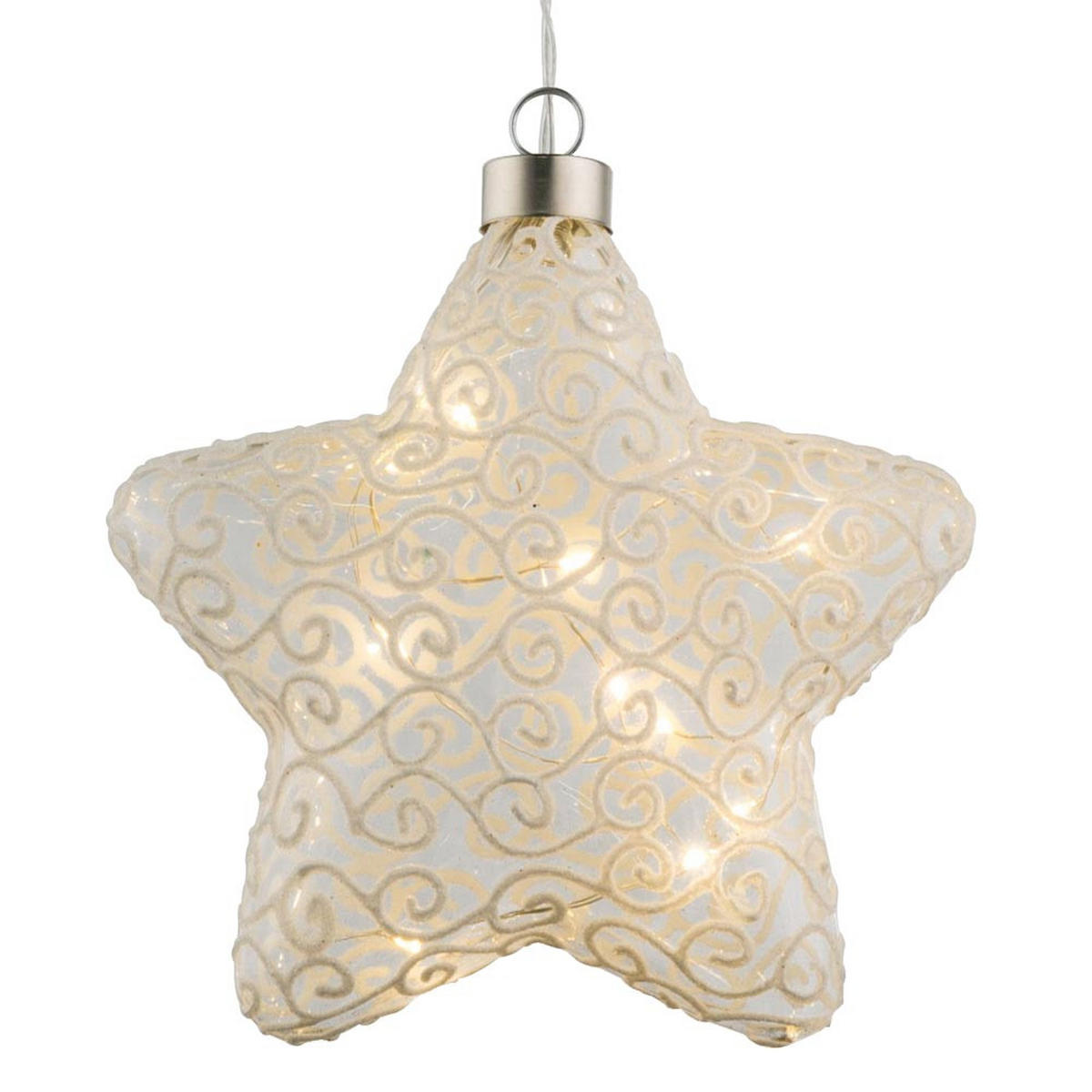 LED DEKOLEUCHTE Kreta Glas Weiß 3er Set - Weiß, Glas (15/15/67cm) - Globo Lighting