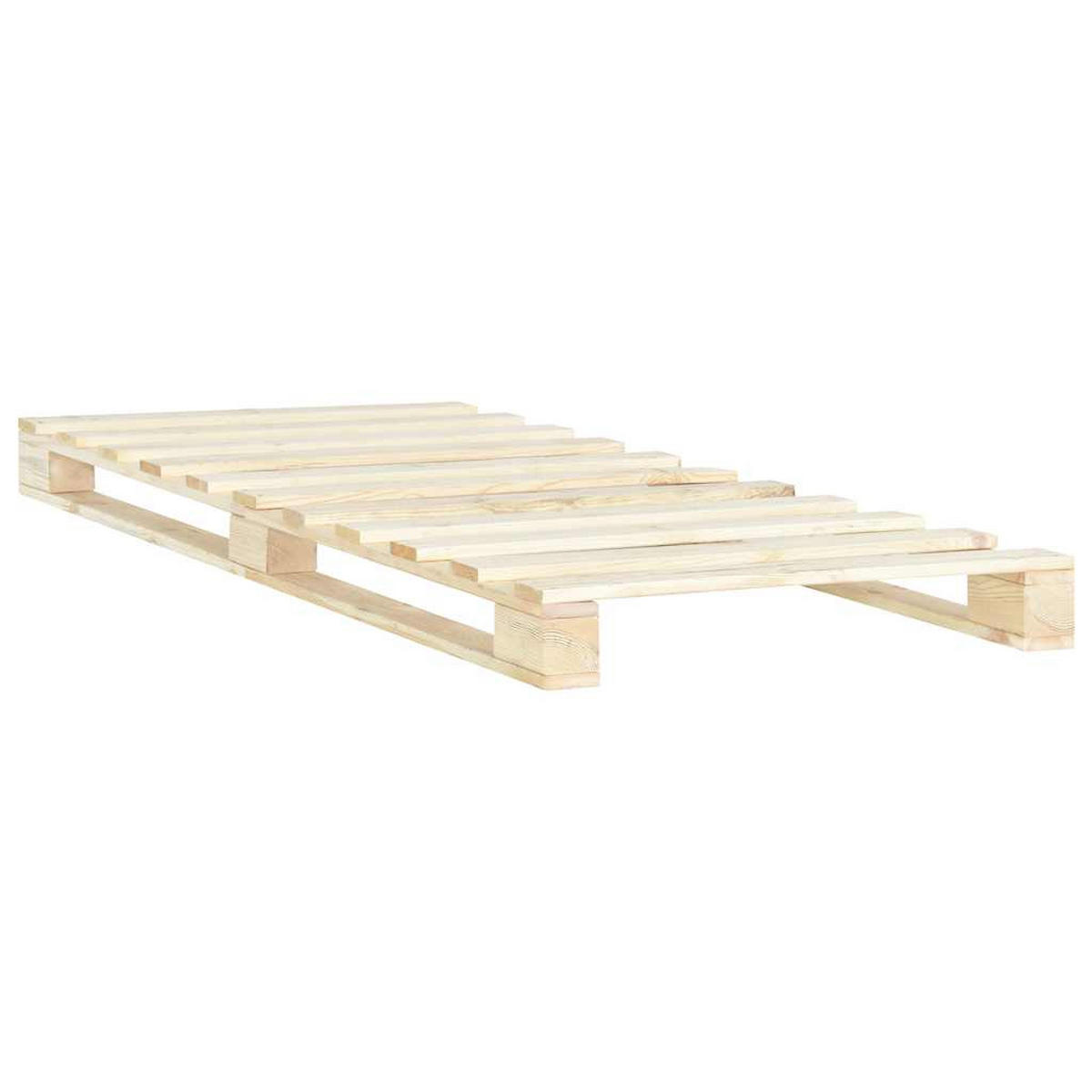 PALETTENBETT Massivholz Kiefer 100/200 Cm - Braun, Holz (100/200cm) - vidaXL