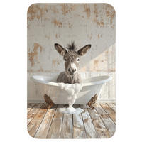 WC PŘEDLOŽKA Osel - Zvířata - Vana - Pěna 40x60 cm - krémová, textil/plast (40/1cm) - OnlyWow