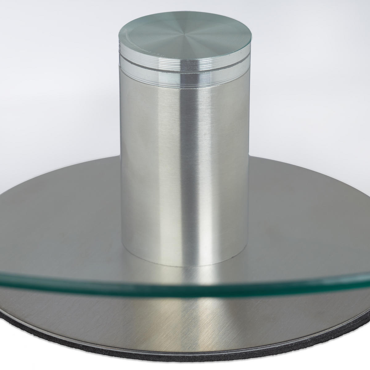 TORTENPLATTE - Transparent, Glas/Metall (30/7/30cm) - Relaxdays