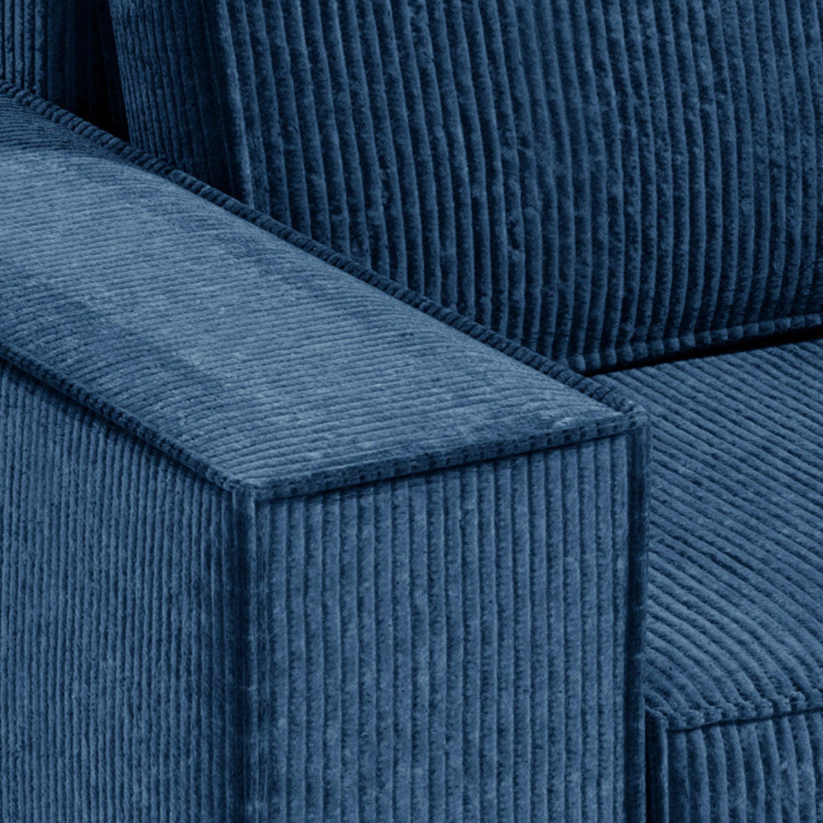 ECKSOFA Isaac 3 Sitzplätze Blau - Blau, Holz (257/148cm) - Petits-meubles