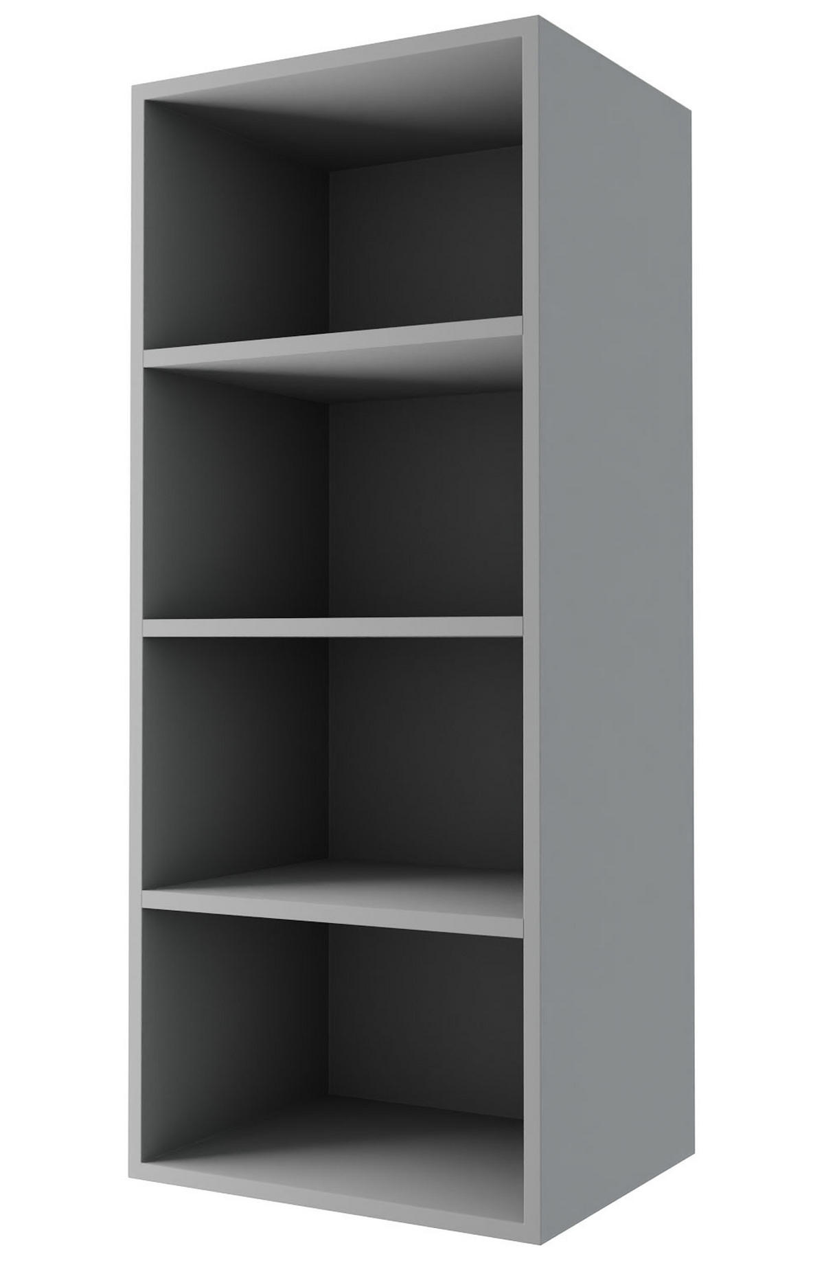 KÜCHENHÄNGESCHRANK W4/30 Essen Weiß Hochglanz / Grau Matt 30 / 32,5 / 96cm - Weiß Hochglanz/Grau, Holz/Holzwerkstoff (30/96/32.5cm) - Feldmann-Wohnen