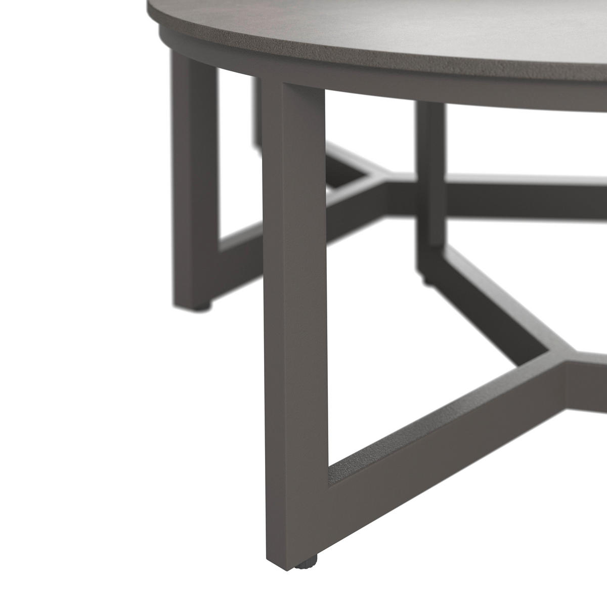 LOUNGEGARNITUR Malou Grau Outdoorstoff/Metall +Abdeckung - Dunkelgrau, Metall