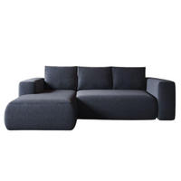 ECKSOFA LAMBI, Marineblau - Castel 79 - Dunkelblau, Textil (114/266cm) - Moderno Meble