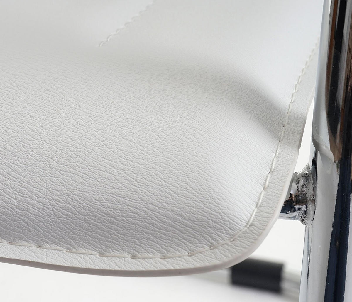 ESSZIMMERSTUHL 2er-Set Sammy 93x56x56cm Sitzhöhe 47cm Stahl Weiß Freischwinger - Weiß, Textil (56/93/56cm) - CHEFGASTRO