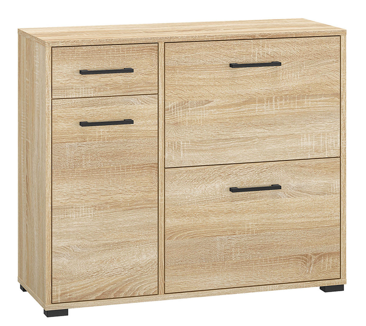 SCHUHSCHRANK Caro Sonoma Eiche hell 90 / 34 / 76cm - Braun/Sonoma Eiche, Holz/Holzwerkstoff (90/76/34cm) - Feldmann-Wohnen