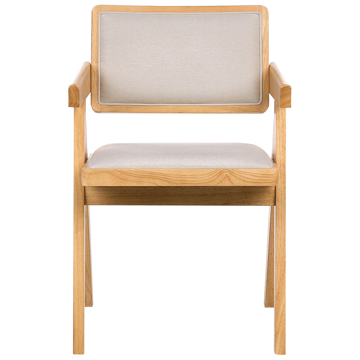 ESSZIMMERSTUHL 2er-Set Hellbraun Carmody - Hellbraun/Beige, Holz (50/80/54cm) - Beliani