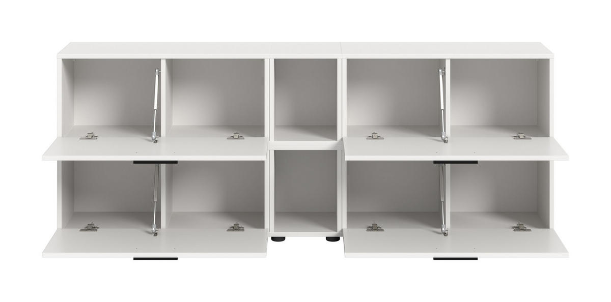 WOHNWAND The One weiß 176/34/67 cm - Weiß, Holzwerkstoff (176/67/34cm) - Xonox