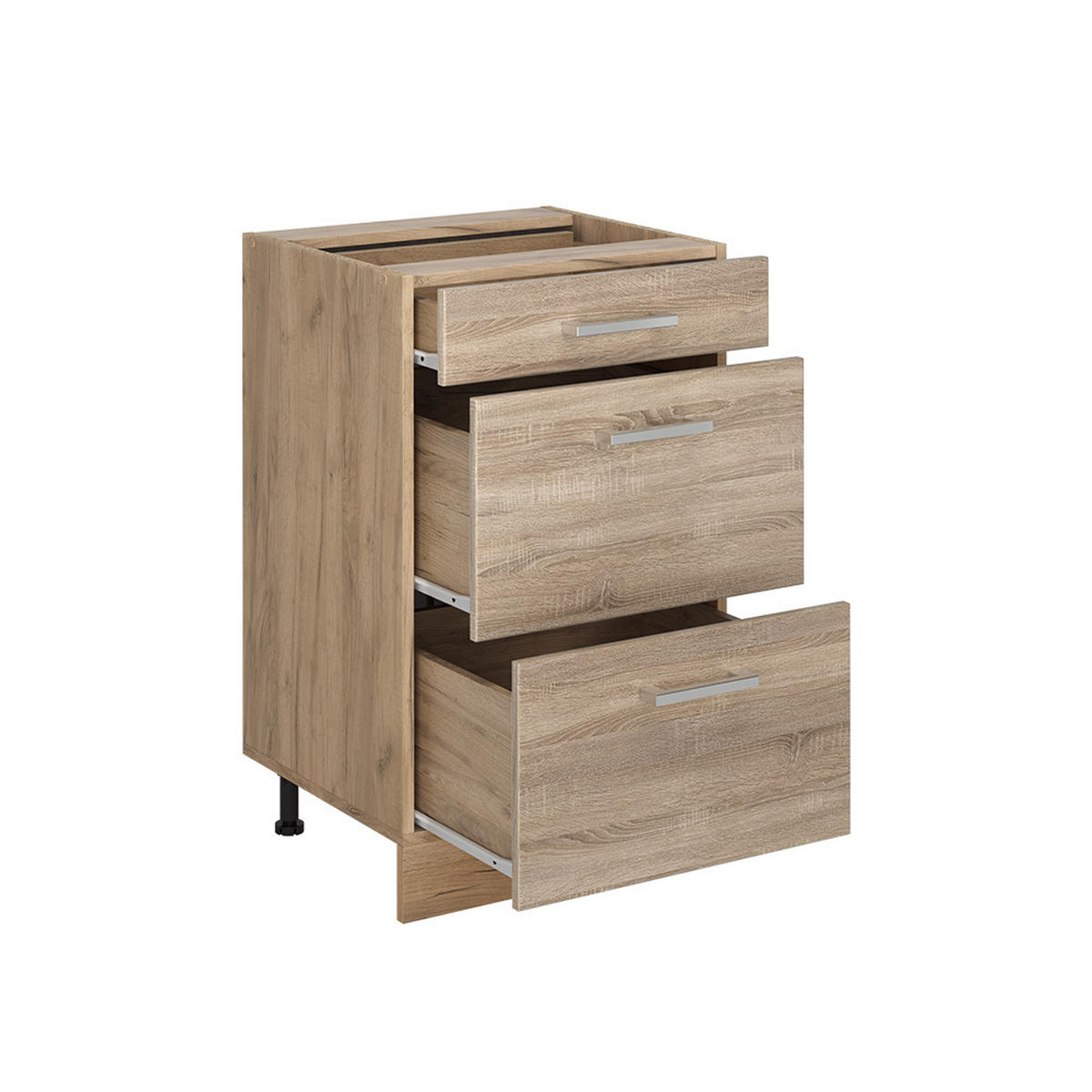 DULAP DE BAZĂ DE BUCĂTĂRIE R-Line, Sonoma/Stejar auriu, 50 cm стільниця Мармур - stejar miere/stejar Sonoma, compozit lemnos (50/81.6/60cm) - Vicco