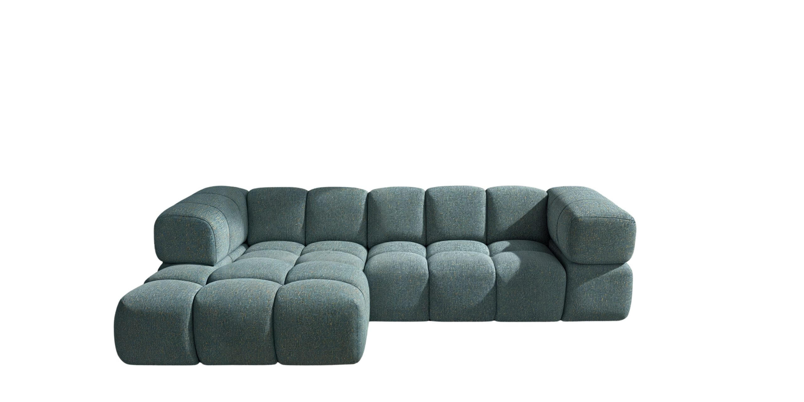 ECKSOFA L-Form Averro, stoff Puente, Azurblau, Links - Blau, Holz (280/150cm) - Kaiser Möbel