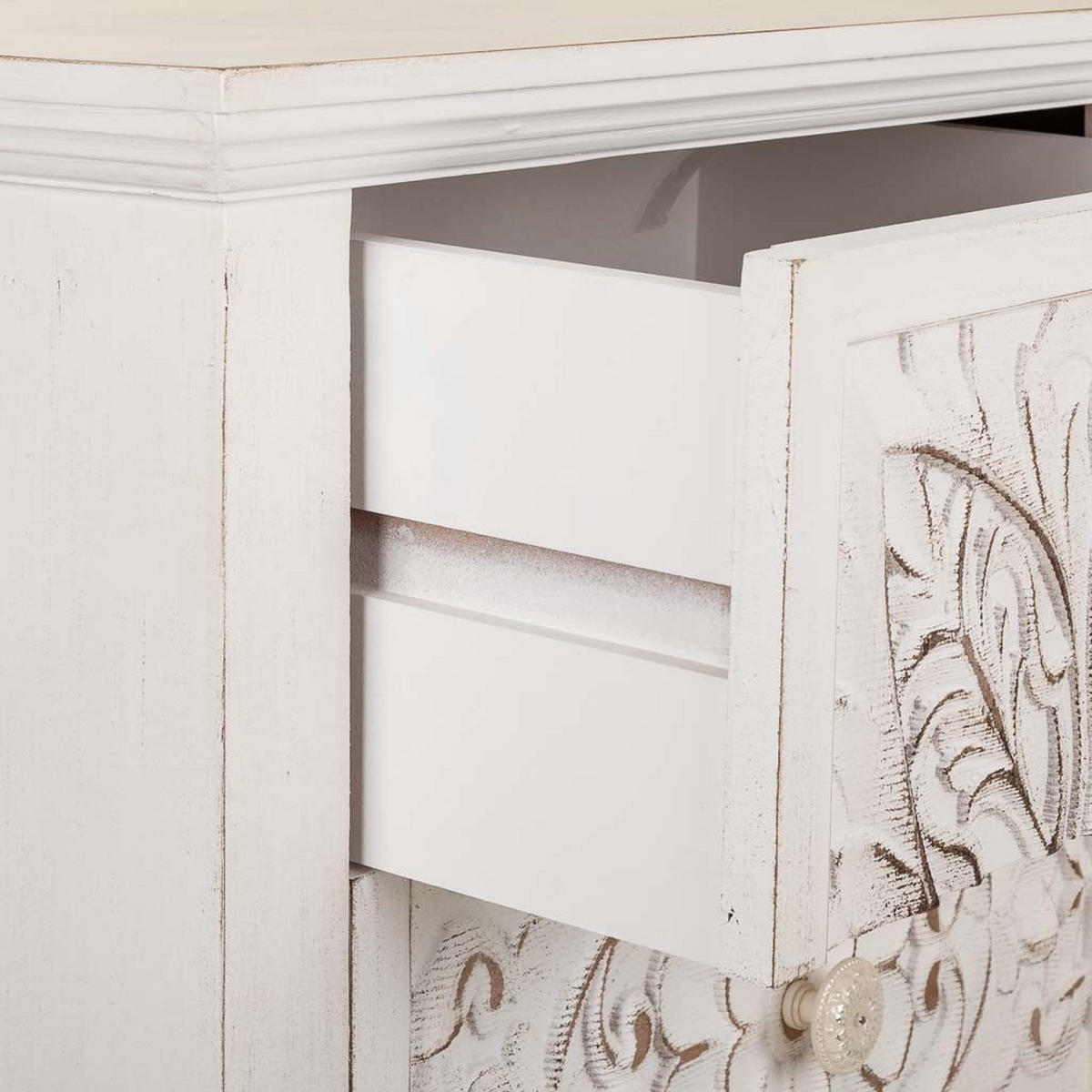 NACHTTISCH aus Holz, weiß, 46x33x67cm - Weiß, Holz (46/67/32.5cm) - Wanderlust