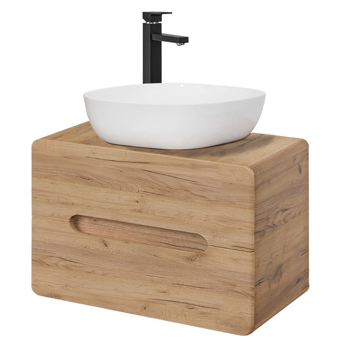 WASCHTISCH Luton-56 - Braun, Holzwerkstoff (80/68/46cm) - Lomado